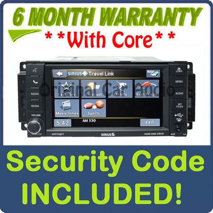 Refurbished 2007 - 2013 JEEP DODGE CHRYSLER OEM MyGig Navigation Radio CD Player SAT Receiver RHB