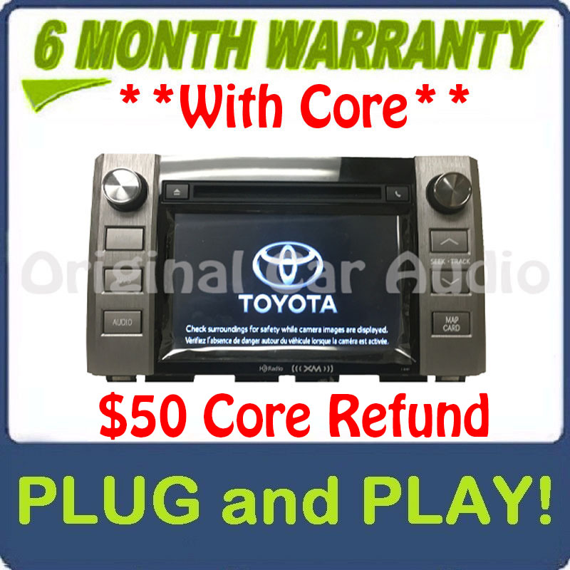 2014 2015 2016 2017 2018 2019 Toyota Tundra OEM Navigation Bluetooth MP3 CD XM HD Radio Receiver