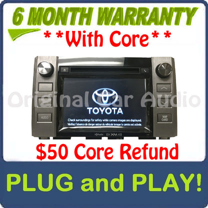 2014 2015 2016 2017 2018 2019 Toyota Tundra OEM Navigation Bluetooth MP3 CD XM HD Radio Receiver