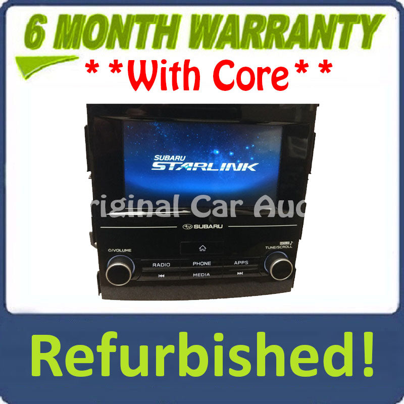 Refurbished 2017 - 2018 Subaru Impreza Crosstrek OEM Starlink Bluetooth Apps AM FM Radio