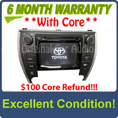 2015 - 2017 Toyota Camry OEM JBL Green Edge Premium Sound AM FM Touch Screen GPS Navigation Radio Receiver 510051