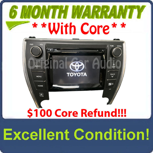 2015 - 2017 Toyota Camry OEM JBL Green Edge Premium Sound AM FM Touch Screen GPS Navigation Radio Receiver 510051