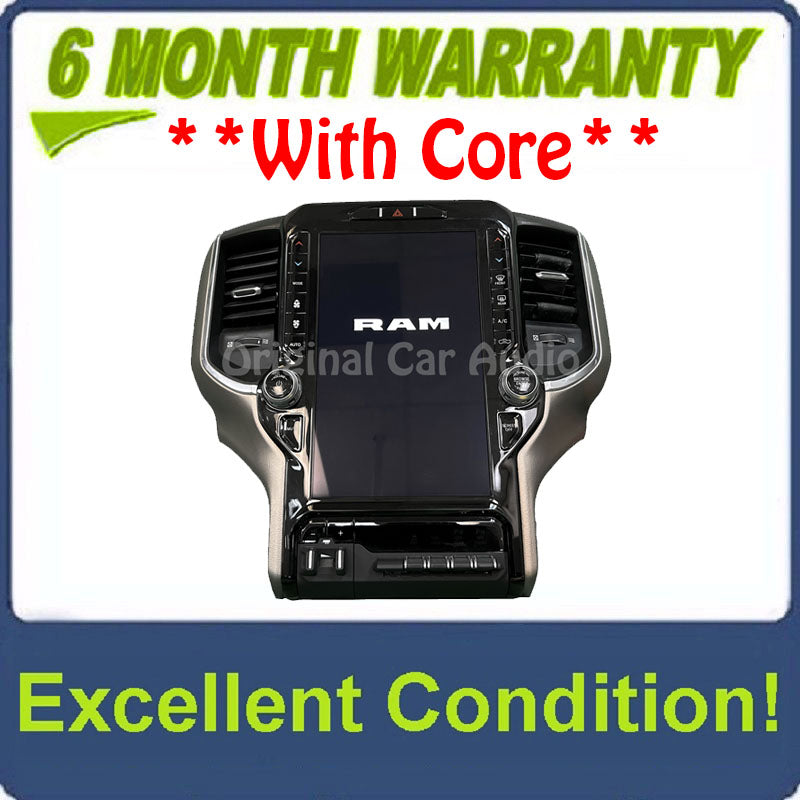2022 - 2024 Ram 1500 OEM 12 Inch Display Uconnect Radio Media Touch Screen AC Control w/ bezel trim
