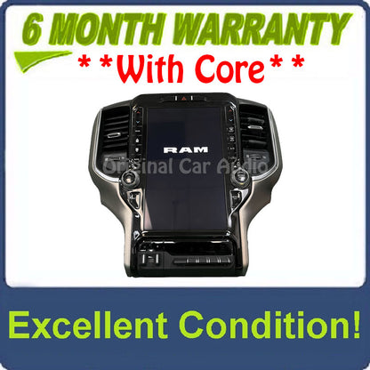 2022 - 2024 Ram 1500 OEM 12 Inch Display Uconnect Radio Media Touch Screen AC Control w/ bezel trim