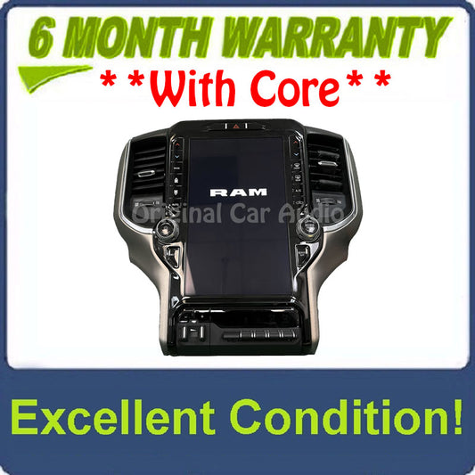 2022 - 2024 Ram 1500 OEM 12 Inch Display Uconnect Radio Media Touch Screen AC Control w/ bezel trim