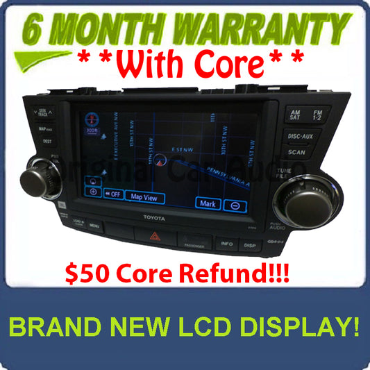 Refurbished TOYOTA Factory JBL Navigation Radio XM MP3 CD Player
