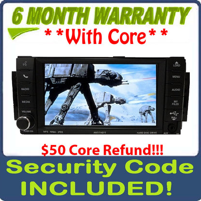 2008 - 2013 JEEP DODGE CHRYSLER OEM MyGig High-Speed AM FM Radio DVD MP3 AUX CD Player Receiver RB2