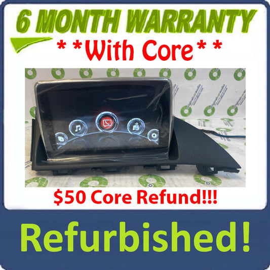 Refurbished 2017 - 2020 Fiat 124 Spider OEM Navigation Display Screen w/ Bezel NA4L 611J0A, NA4L611J0A, NA4L-61-1J0A