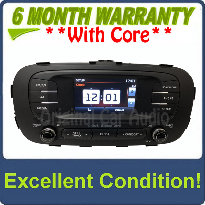 Reman 2014 - 2016 Kia Soul OEM UVO Touch Screen AM FM SAT Bluetooth Radio Receiver