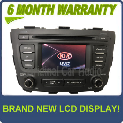 Refurbished 2013 - 2015 Kia Sorento OEM UVO Single CD Sat Multi Media Radio Receiver w/ New Display