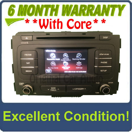 2015 - 2016 Kia Sedona OEM UVO Touch Screen Single CD Multimedia Radio Receiver
