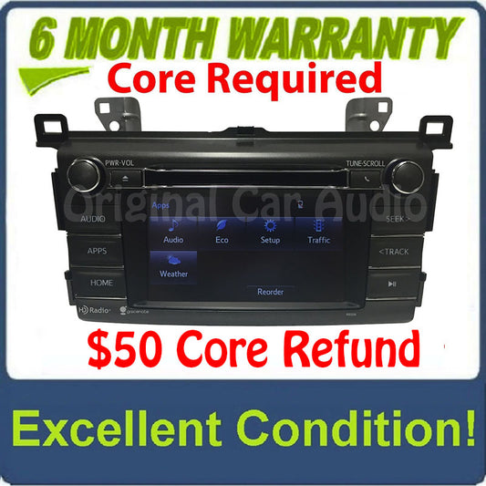 2013 2014 2015 2016 2017 Toyota OEM Gracenote AM FM HD Radio Bluetooth CD Player Receiver 100326, 100325