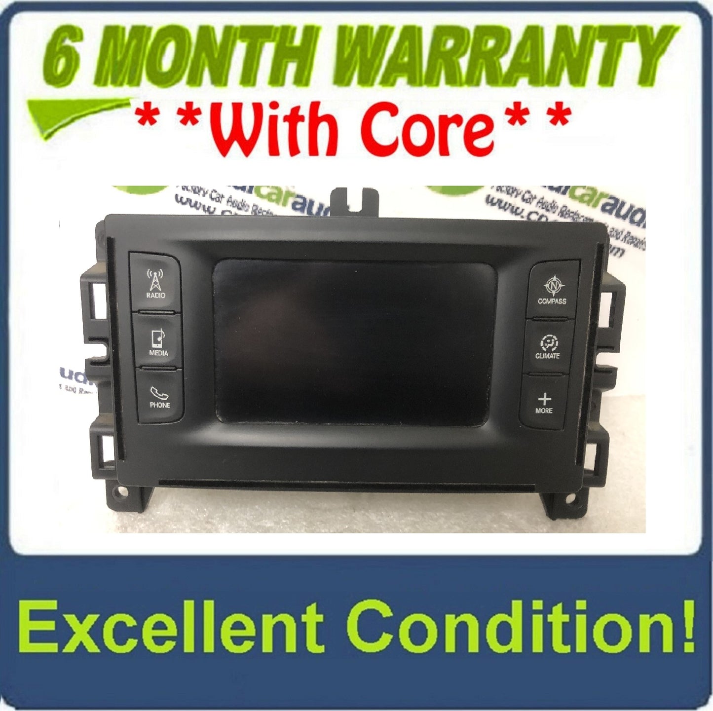 2015 - 2016 Jeep Cherokee OEM VP2 5" Touch Screen AM FM SAT Radio Receiver