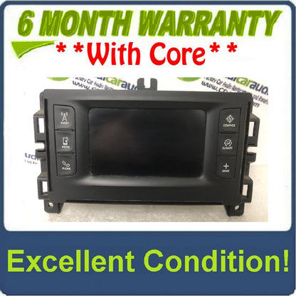 2015 - 2016 Jeep Cherokee OEM VP2 5" Touch Screen AM FM SAT Radio Receiver