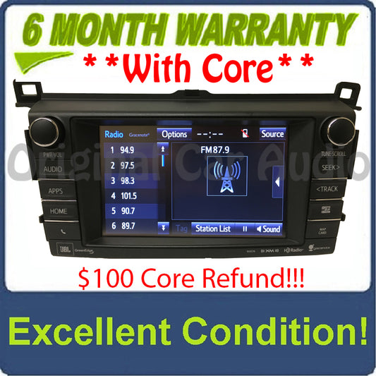 2015 - 2018 Toyota Rav4 OEM JBL Entune Navigation Gracenote SAT HD Radio 100576