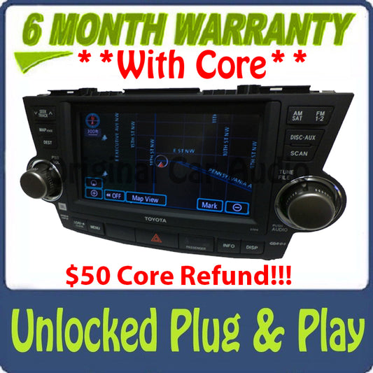 TOYOTA Factory JBL Navigation Radio XM MP3 CD Player