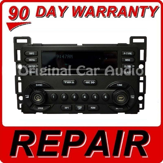 Repair 2004 - 2008 Chevy Chevrolet Pontiac Malibu Equinox G6 Torrent OEM Radio CD Repair Service