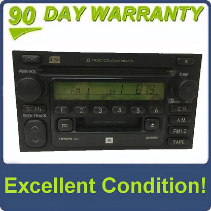 Toyota Tundra T JBL Radio Tape and 6 Disc CD Changer 86120-08130 2000-2003