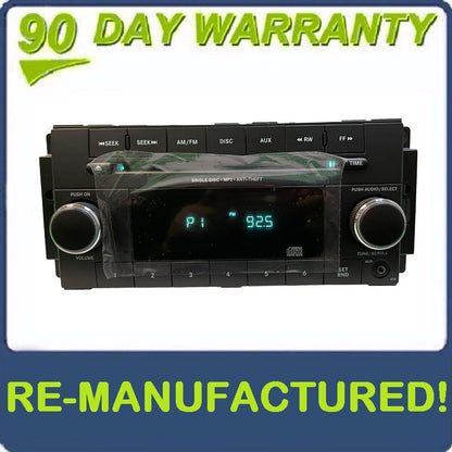 Reman 2007 - 2013 DODGE CHRYSLER JEEP OEM Radio MP3 WMA Single CD Player AUX Auxiliary RES