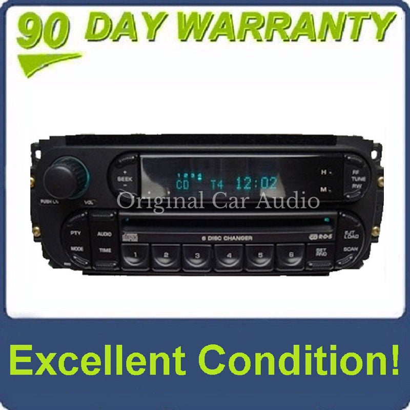 2003 - 2005 Chrysler Jeep Dodge OEM AM FM Radio 6 CD Changer Receiver RBQ