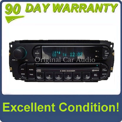 2003 - 2005 Chrysler Jeep Dodge OEM AM FM Radio 6 CD Changer Receiver RBQ
