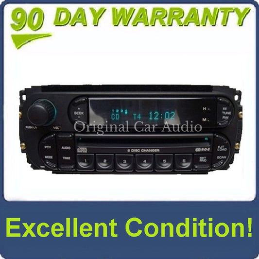 2003 - 2005 Chrysler Jeep Dodge OEM AM FM Radio 6 CD Changer Receiver RBQ