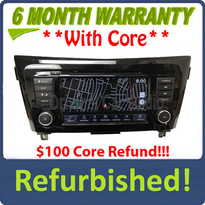 Refurbished 2017 - 2019 Nissan Rogue OEM Navigation GPS CD AM FM SAT Radio Multi Media Receiver