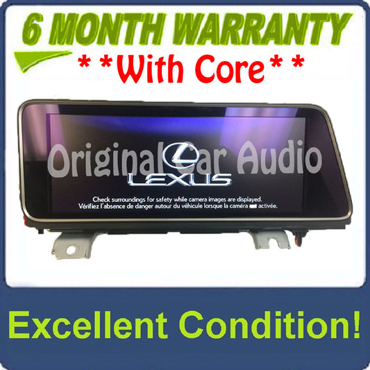 2016 - 2018 Lexus RX350 RX450H OEM 12 Inch Navigation Screen Display