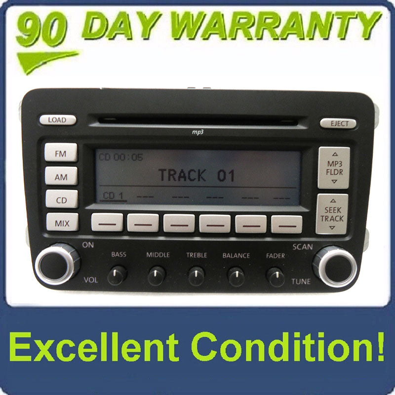 2006 2007 2008 2009 VW VOLKSWAGEN Jetta Passat Rabbit Golf GTI EOS Tiguan OEM Premium 7 Radio Stereo MP3 6 Disc Changer CD Player