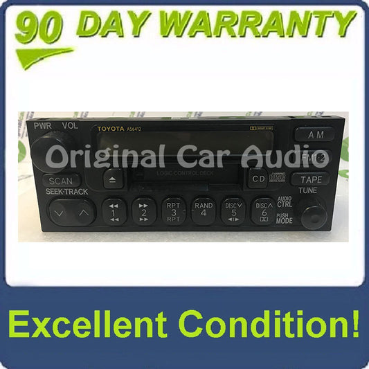 1990 - 2002 TOYOTA OEM AM FM Radio Cassette Tape CD Player A56412