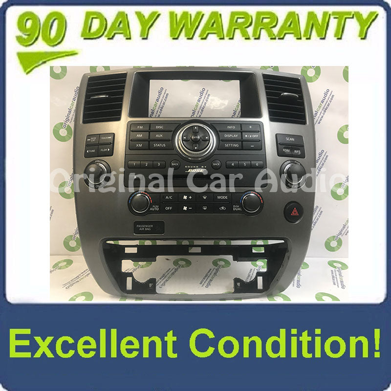 2017 - 2020 Nissan Armada OEM AM FM Radio Climate Control Bezel Only