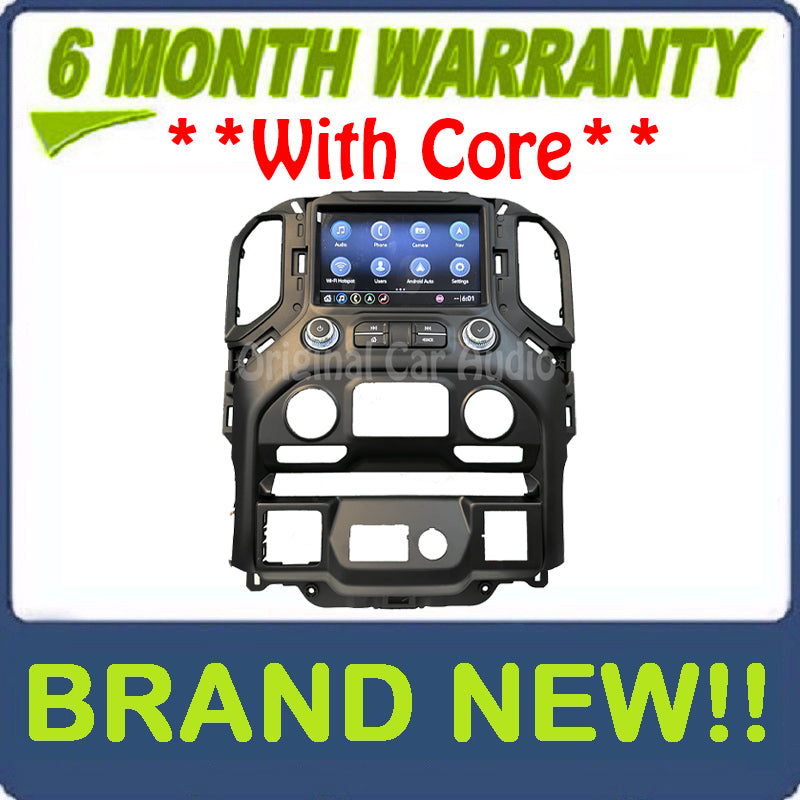 New 2019 - 2023 Chevy GMC Sierra 1500 2500 3500 OEM Bezel 8" Display Screen Radio Control Panel