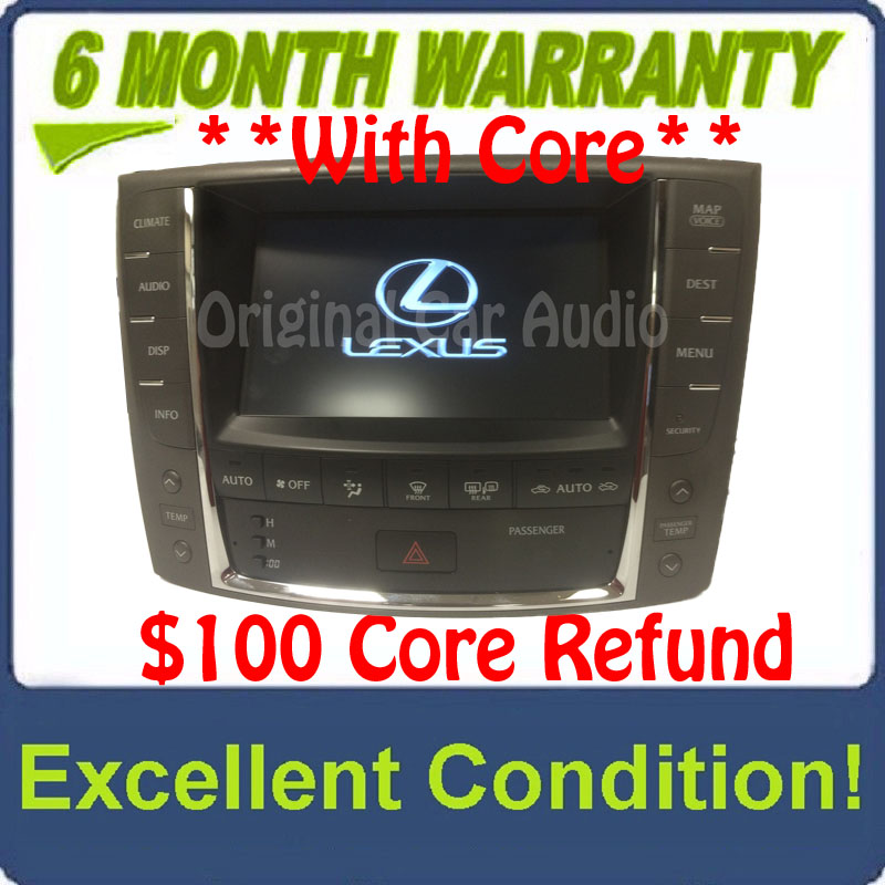 2009 Lexus IS350 OEM Navigation Radio AM FM Display Screen With Climate Controls