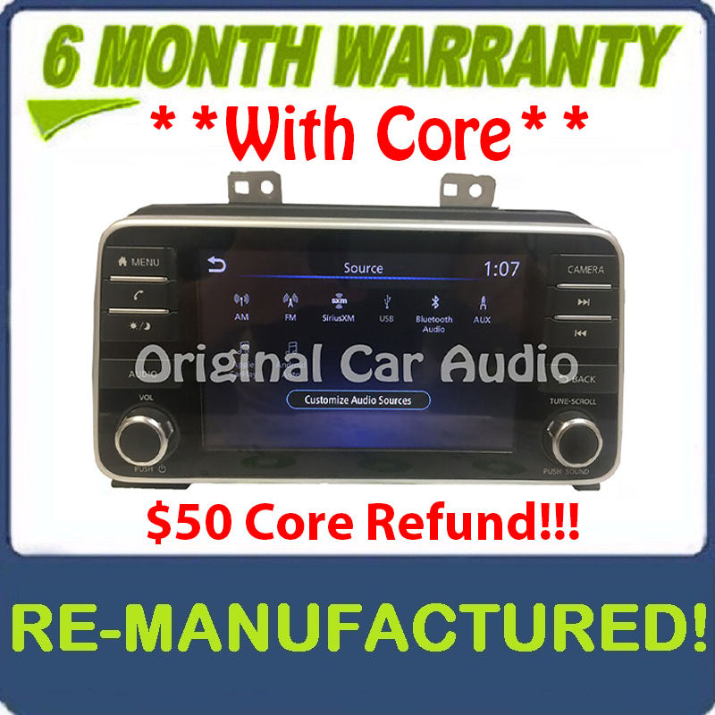 Reman 2018 - 2021 Nissan Kick OEM AM FM Radio Bluetooth SAT Touch Screen Receiver
