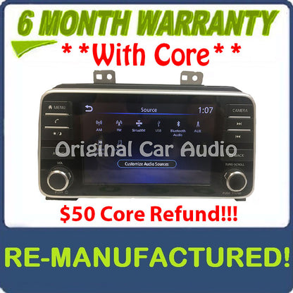 Reman 2018 - 2021 Nissan Kick OEM AM FM Radio Bluetooth SAT Touch Screen Receiver
