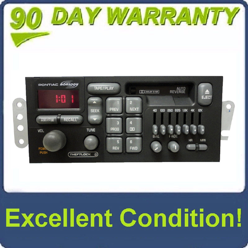 1996 - 2001 Pontiac OEM Radio Stereo Tape Cassette Deck Player Monsoon