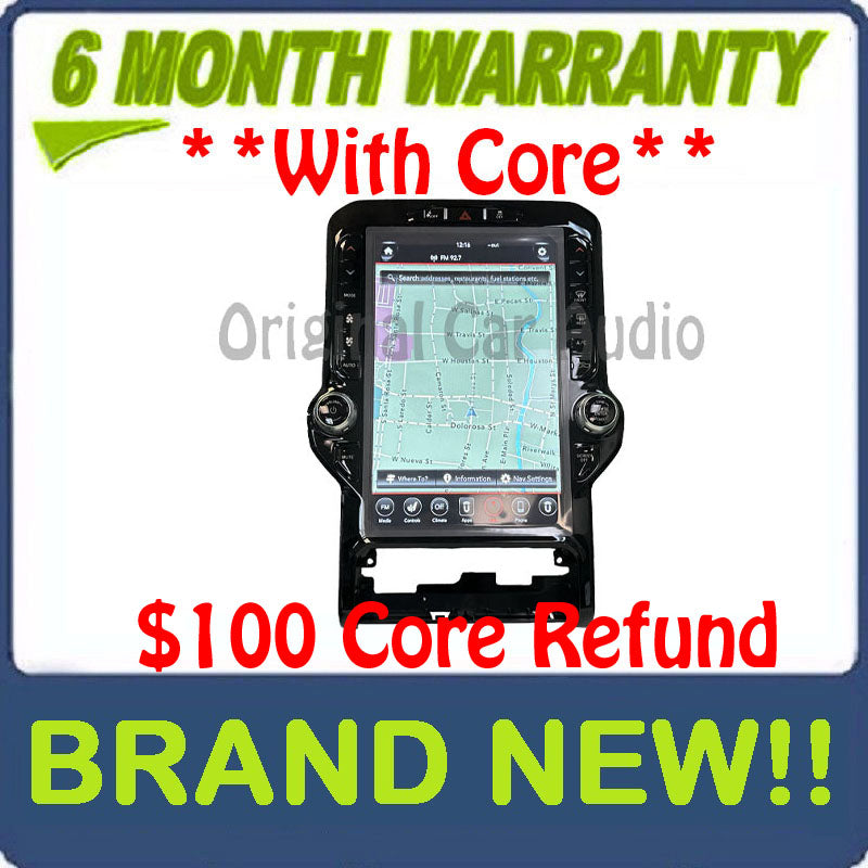 NEW 2020 - 2021 Dodge Ram 2500 3500 OEM Navigation Center Stack 12" Touch Screen Display Control Panel