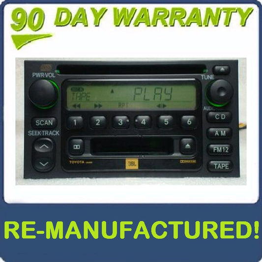 Reman Toyota Camry Sequoia Tundra Sienna JBL Radio Tape and CD Player