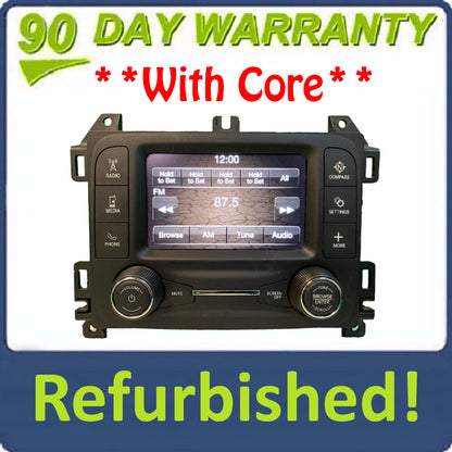 Refurbished 2022 - 2018 Jeep Wrangler OEMAM FM Radio Uconnect 5' Display Receiver VP2_5 JL NA
