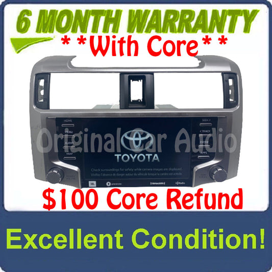 2020 - 2022 TOYOTA 4RUNNER OEM JBL GRACENOTE AM FM HD SXM RADIO DISPLAY RECEIVER