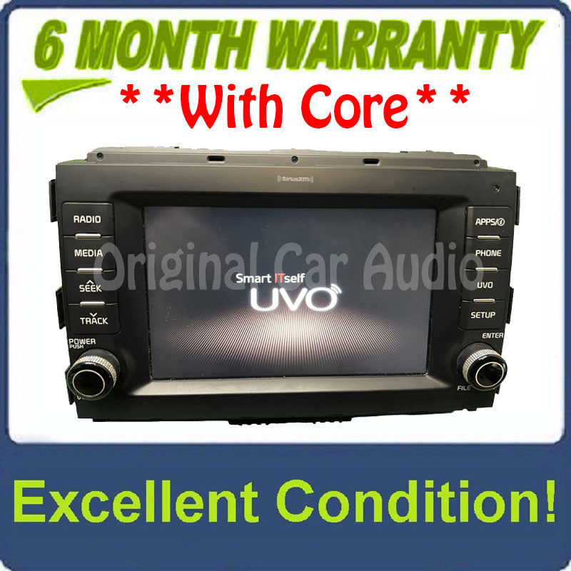 2017 - 2018 Kia Sedona OEM UVO Multi Media Apple Car Play Android Auto Bluetooth Touch Screen Radio Receiver