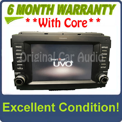 2017 - 2018 Kia Sedona OEM UVO Multi Media Apple Car Play Android Auto Bluetooth Touch Screen Radio Receiver
