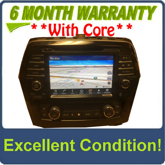 2016 - 2018 Nissan Maxima OEM Touch Screen Navigation AM FM XM Receiver w/ Climate Control CAR PLAY
