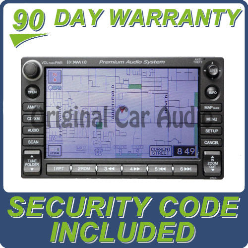 2006 - 2008 Honda Touch Screen Navigation XM Radio CD Player 2AC5