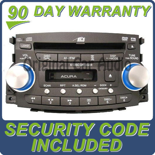 2007 2008 Acura TL Radio Tape MP3 AUX DVD & 6 CD Player NAVIGATION 1TB4