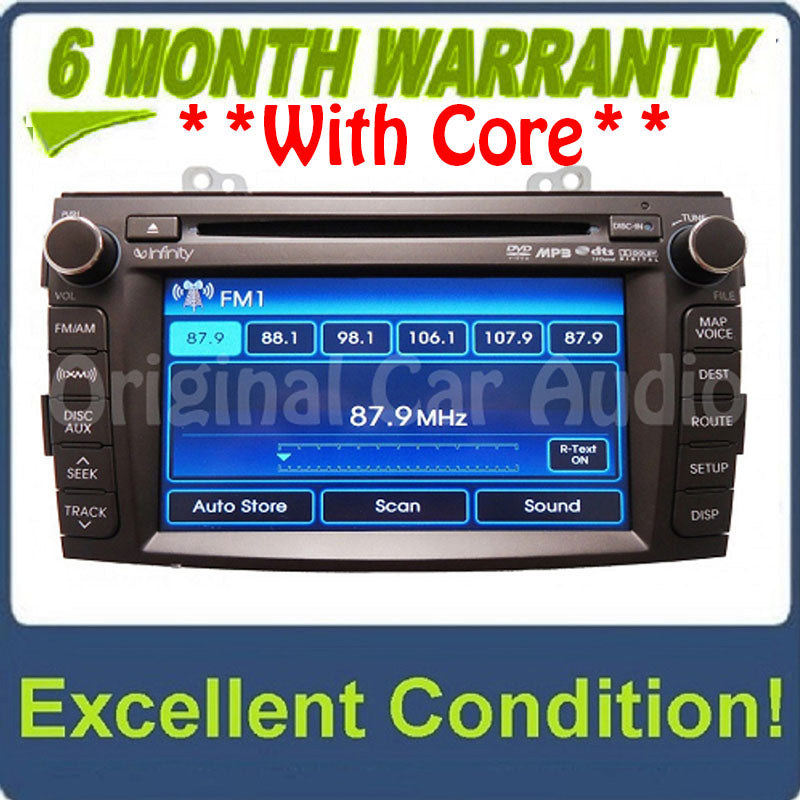 2008 - 2009 Hyundai navigation GPS satellite XM radio stereo MP3 CD player