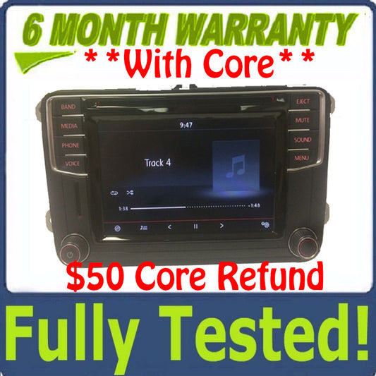 2016 - 2017 VW Volkswagen Jetta Passat OEM AM FM Radio Display Non Navigation CD Player BLEMISHED