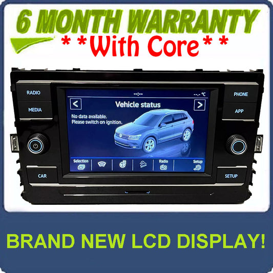 Refurbished 2018 - 2019 Volkswagen Tiguan OEM APP Touch Screen Display AM FM Radio Receiver