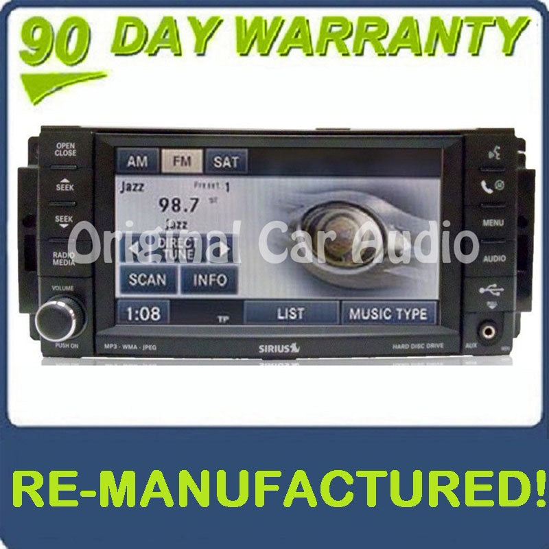 Reman 2007 - 2009 2010 Chrysler Jeep Dodge Low-Speed REN MyGig SAT AUX Radio CD DVD Player REN