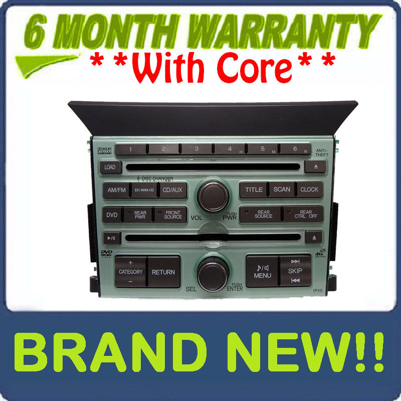 NEW 09 10 11 Honda PILOT Radio DVD 6 Disc CD Changer Premium Audio 1PV0 XM Satellite